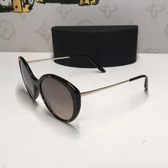 ✨ New Authentic Prada SPR 18X 2AU-4P0 Women’s Sunglasses – Havana with Silver Mi